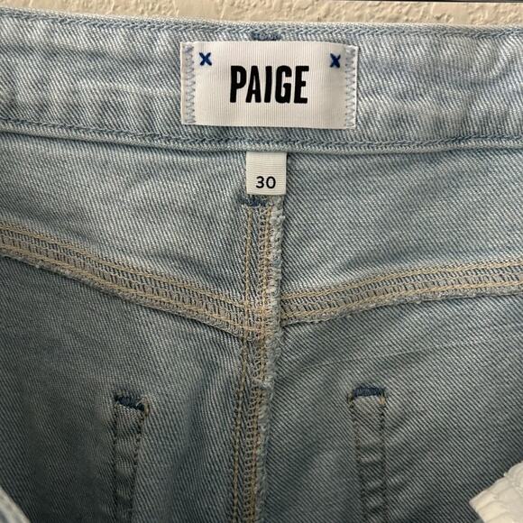 Paige Sarah Straight Ankle Distressed Buttonfly Jeans womens size 30 - Picture 8 of 11